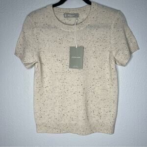 Everlane Cream Speckled Crew Neck Sweater